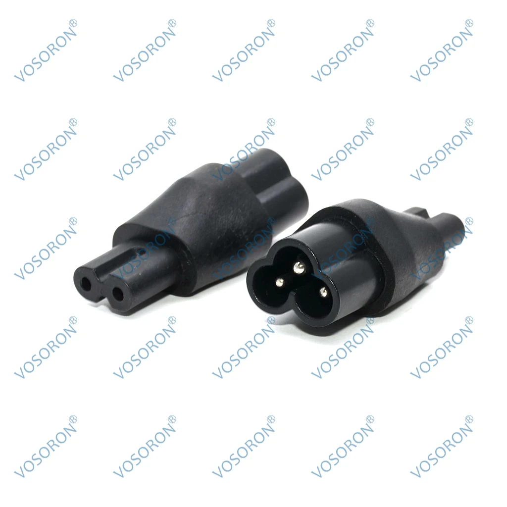 Male C6 To Female C7 Power Adapter - IEC 320 Cloverleaf Plug Converter, 1500W, 110-250V - View #4