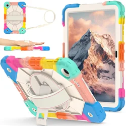 Enhanced Rugged Rotating Tablet Cover for Kids - Heavy Duty and Protective , 10.1 inch (Colorful Blue)