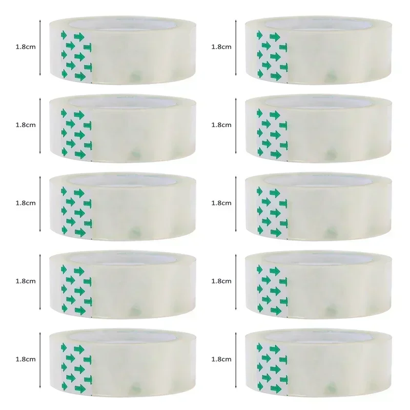 Clear Transparent Adhesive Tape – Multipurpose Rolls for Gift Wrapping, Packing, Home, Office, and School Use