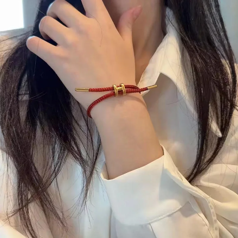 H-Buckle Stainless Steel Rope Bracelet Unisex 2