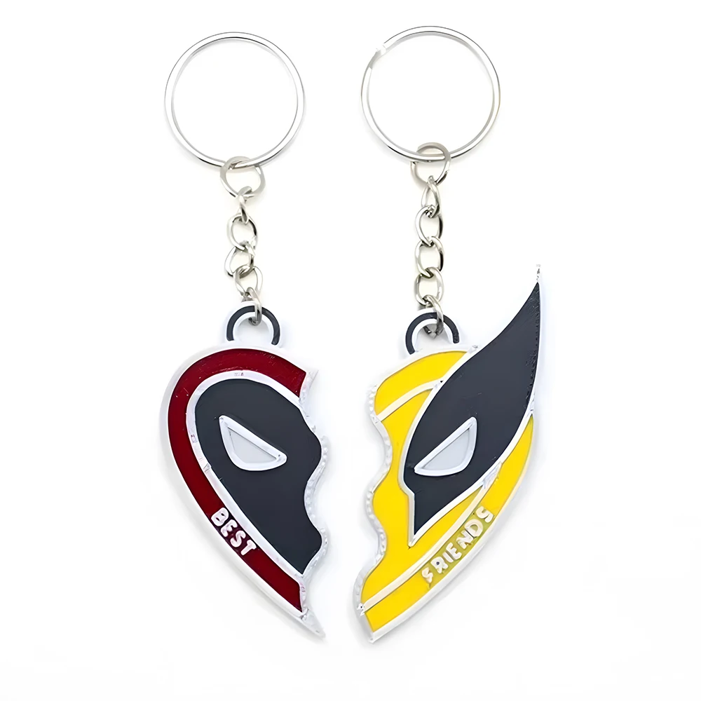 SalesOne Marvel Studios Deadpool & Wolverine Best Friends - Juego de collar con colgante de esmalte de 2 piezas | Joyería para cosplay, exhibición y uso diario