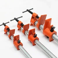Heavy Duty 1/2″ 3/4″ Wood Gluing Pipe Clamp Fixture Quick Release Cast Iron Vertical Pipe Clamp Woodworking Tool