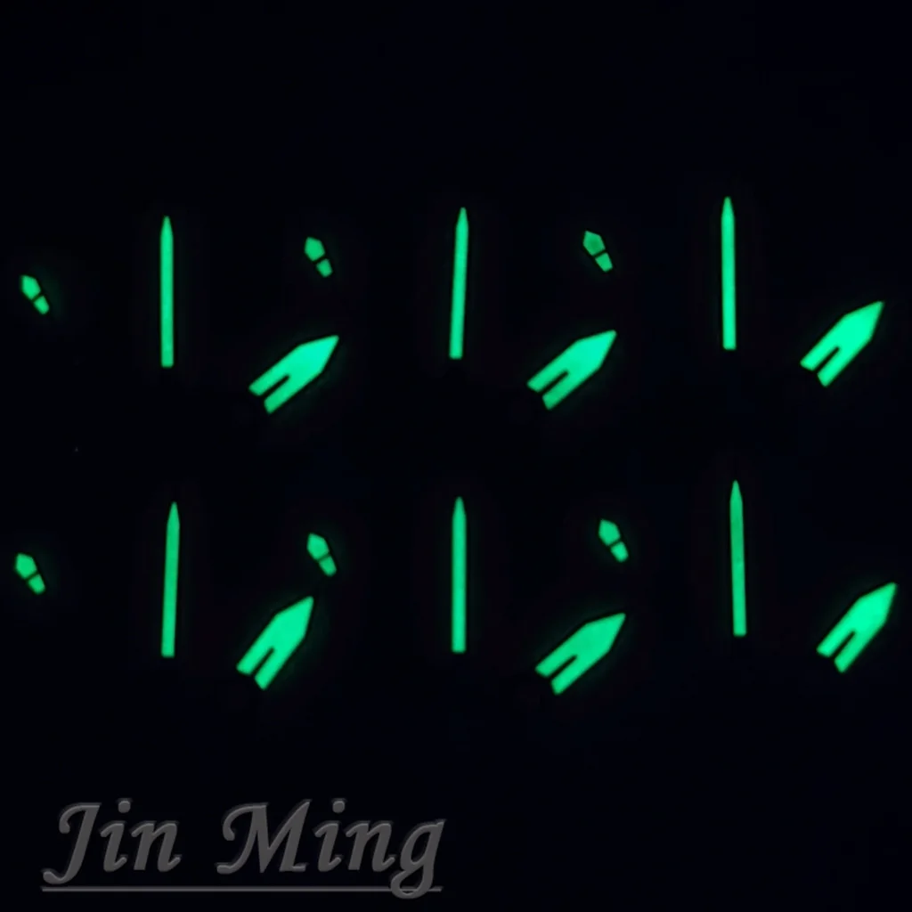 High-Quality Luminous Green and Silver Watch Hands