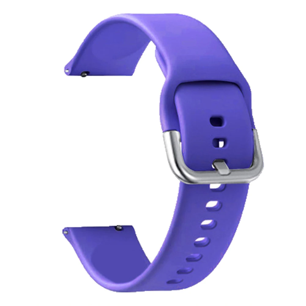 Soft Silicone Sports Watch Band, 20mm Strap, 42mm Bracelet