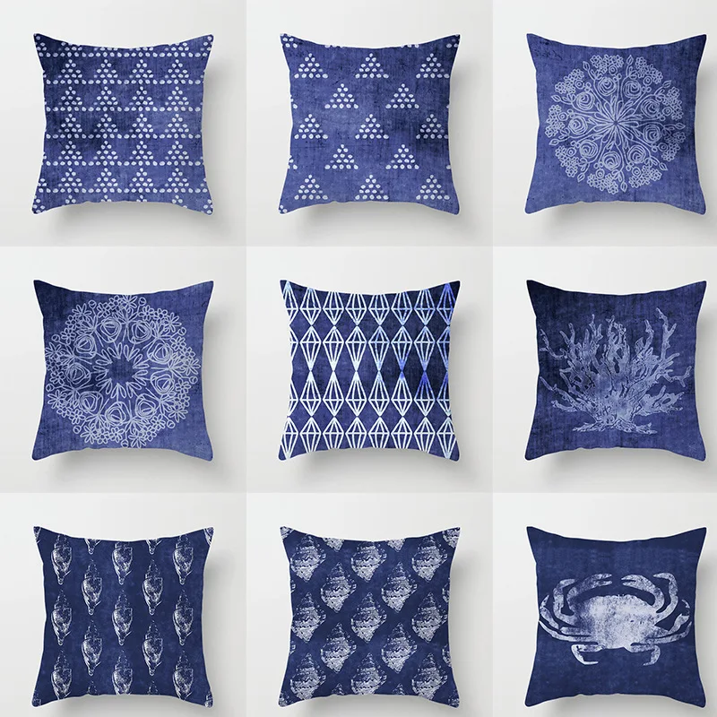 

Popular Pillow Cover Undersea World Home Peach Skin Velvet Sofa Pillow Cushion Cover Production
