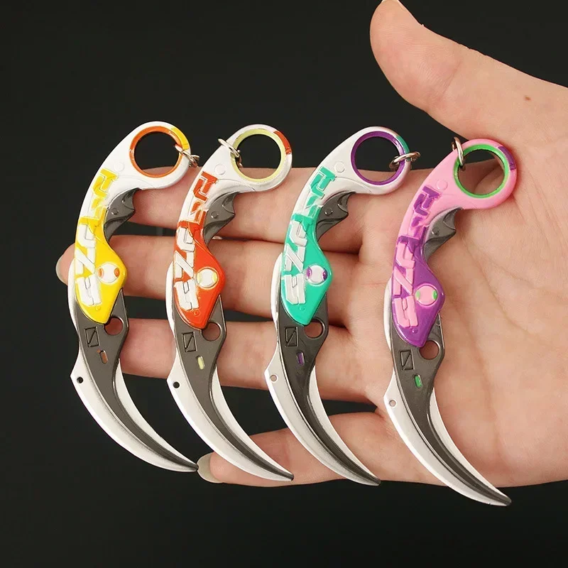 thumbnail image 1 of Llavero con arma Valorant Reaver Karambit Vandal Prime Champions Skins Espada samurái Navaja de bolsillo Modelo de arma Regalos Juguetes para niños, 1 of 5
