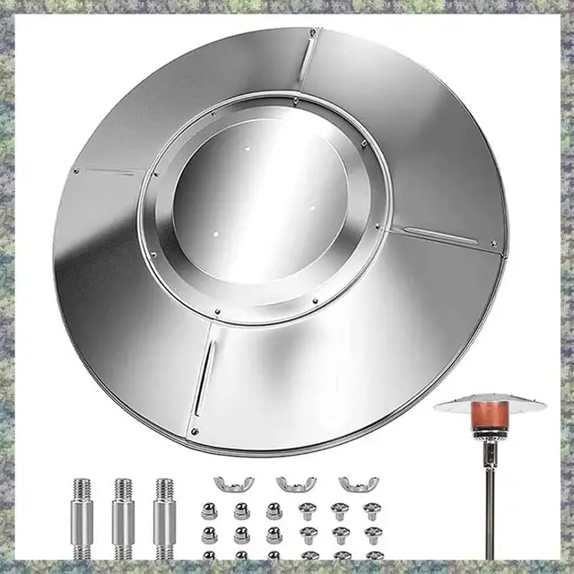 WON Patio Heater Shield Replacement Accessories, Top Shield Reflector Aluminum Winter Heater Shield Reflector For Outdoor 3