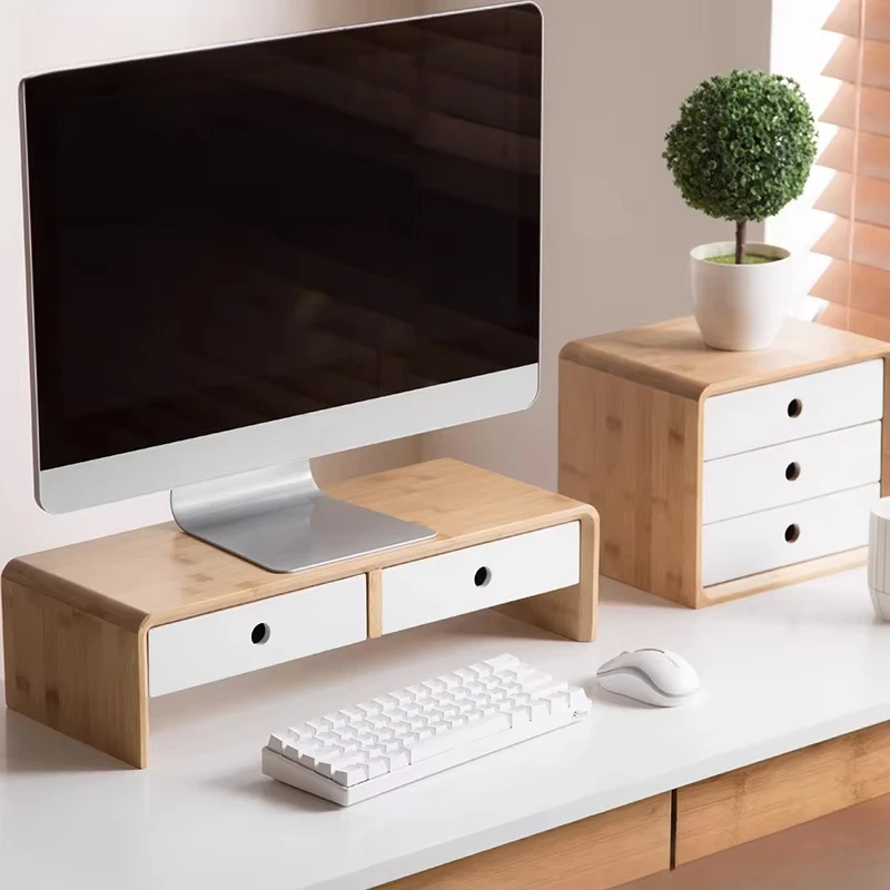 Supporto Per Monitor VOOPII Supporto Per Onitor Da Scrivania Con Cassetto, 3 Larghezze Regolabile Rialzo Onitor Da Accessori Scrivania