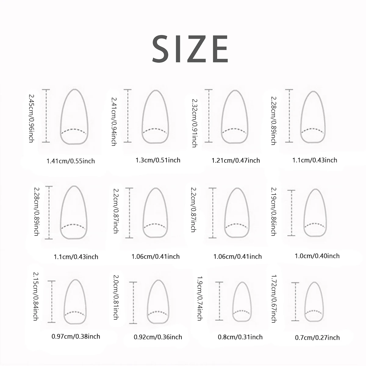 Fake Nails 24 PCs Valentine's Day Long Almond Shape Novelty Pearl Bow Love Nail 1 File 1 Jelly Glue