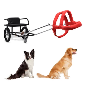 Dogs Pulling Stroller Cart for Owners To Take Pets To Shopping Dog Walking Car Pet Stroller W/ Seat 40-60KG Double Brake 1