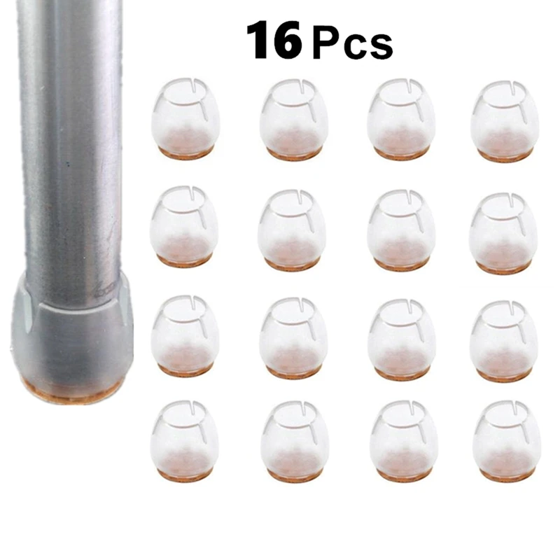 Promotion! 16 PCS Silicone Chair Leg Caps Table Foot Pads for Round 12-17mm Bottom Non-Slip Desk Covers Floor Protectors Co |