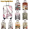 Eiffel Paris Tower With Pink Flowers Suitcase Cover Travel Luggage Protector Cover Fits 18-32 Inch Suitcase 1