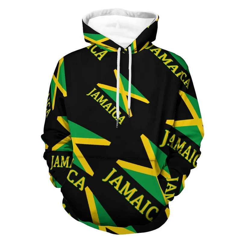 thumbnail image 1 of Sudadera con capucha con estampado 3D de la bandera de Jamaica para hombre, ropa de calle moderna, sudadera con capucha de manga larga, suéter con cordón para primavera y otoño, 1 of 4