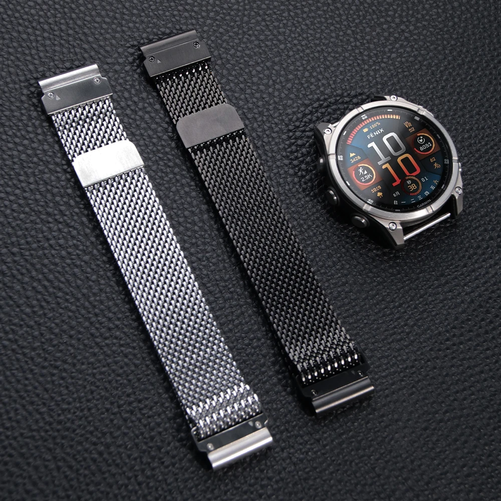 Premium QuickFit Milanese Loop Strap - Stainless Steel Magnetic Band, 22/26mm