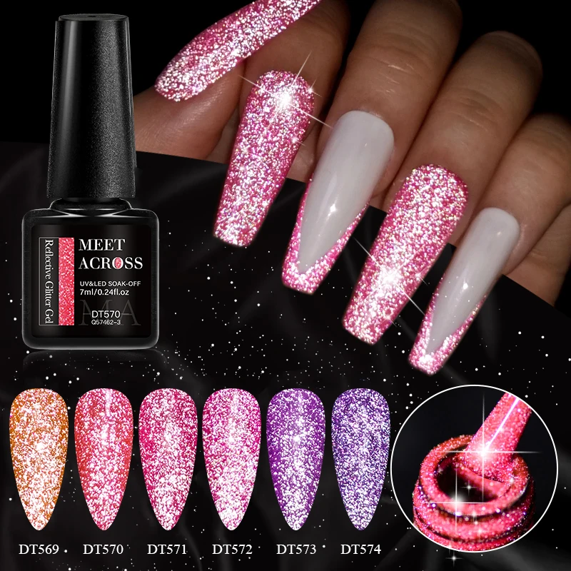 ミートアクロス 7 ミリリットル蛍光反射ジェルネイルポリッシュ