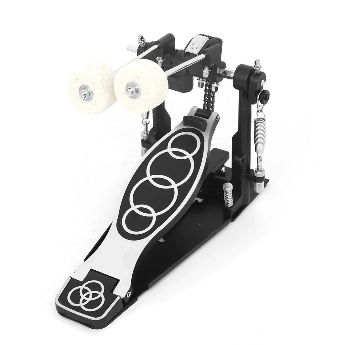 Trommel Doppel Schritt Aluminium Legierung Pedal Kette Schritt Platte Tragbare Elektronische Trommeln Trommel Fuß Pedal Percussion Instrument Teile – Detail 6