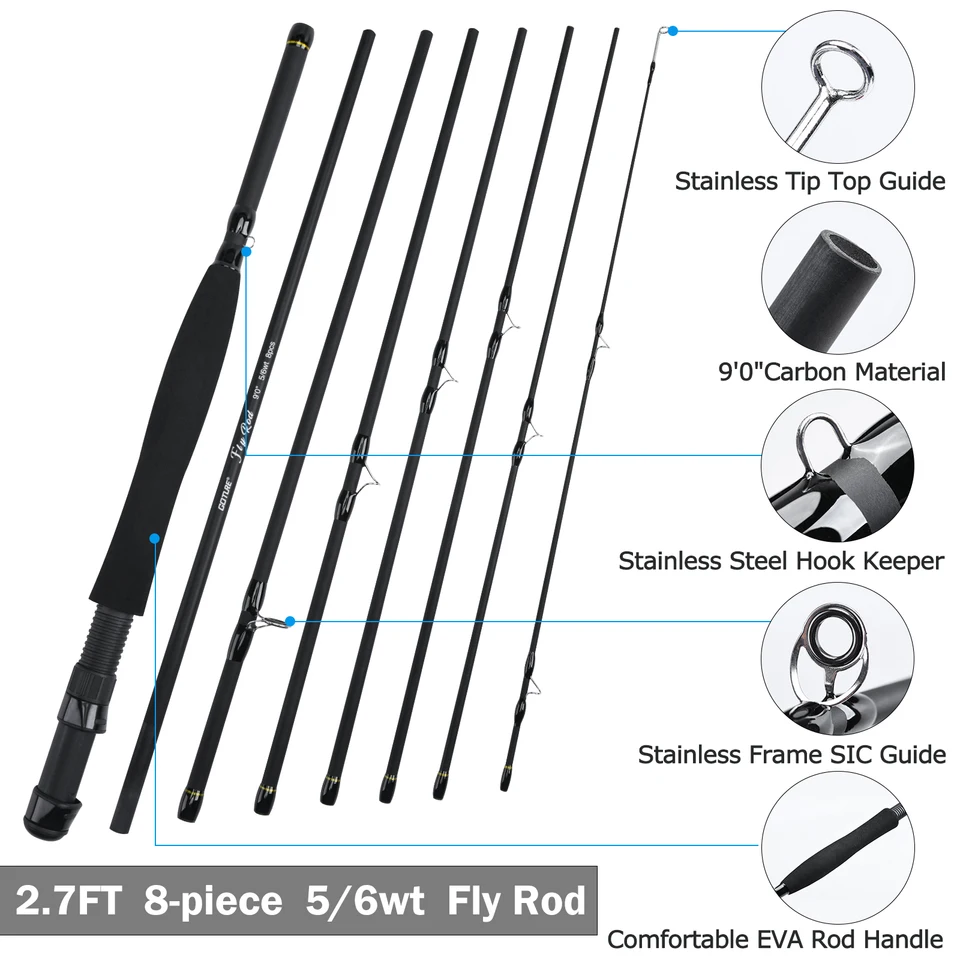GOTURE Fly Rod 9フィート 4セクション 4-Pieces-9-FT-Fly