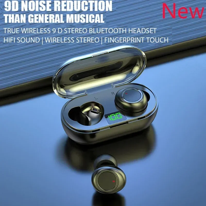 

2023 New Y50 Pro Wireless Bluetooth Headphone TWS Touch Control 9D Stereo Headsets Motion Waterproof Earbuds LED Display PK Y50