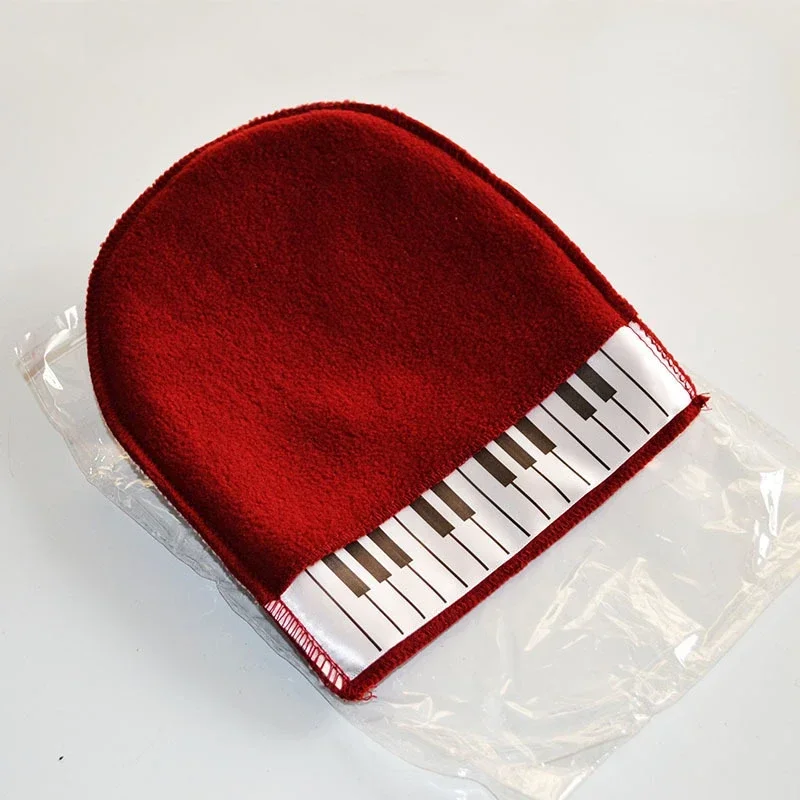 Piano Cleaning Cloth Wipes Glove with Piano Keyboard Design Musical Instrument Duster Cleaning Care Tool High Quality