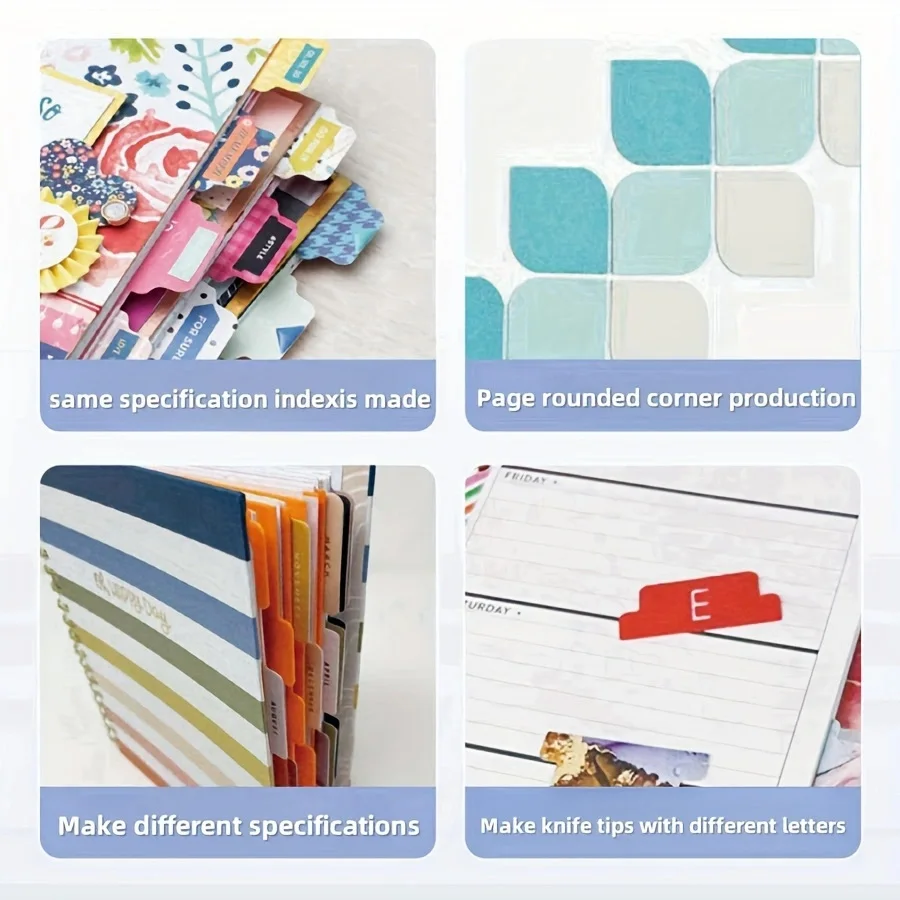 1pc divider line round corner DIY production board, multi-function divider page,DIY bookmark index tag punch - office - 4
