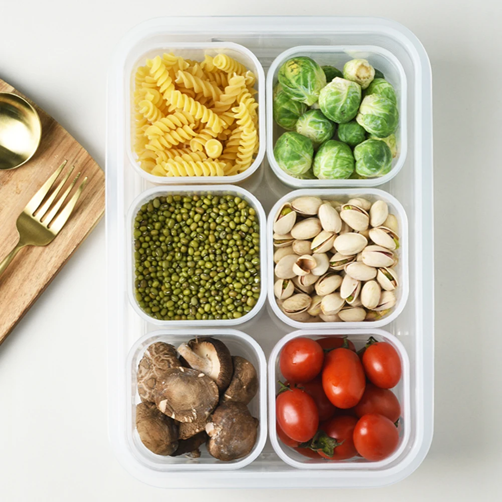 

Home Kitchen Food Storage Containers Fridge Safe Space Saving Reusable Refrigerator Storage Boxes Meat Fruits Vegetables Storage