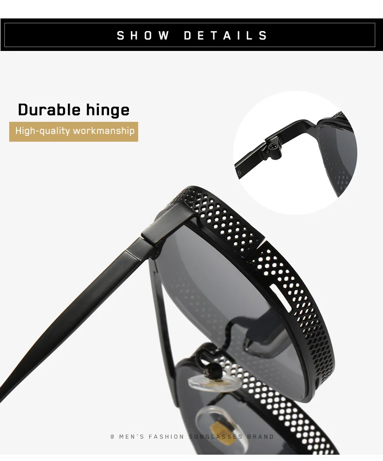 Steampunk Punk Sunglasses For Men Fashion Glasses Retro Shades Vintage Oculos De Sol Masculino Lunette De Soleil Homme_voghion.com