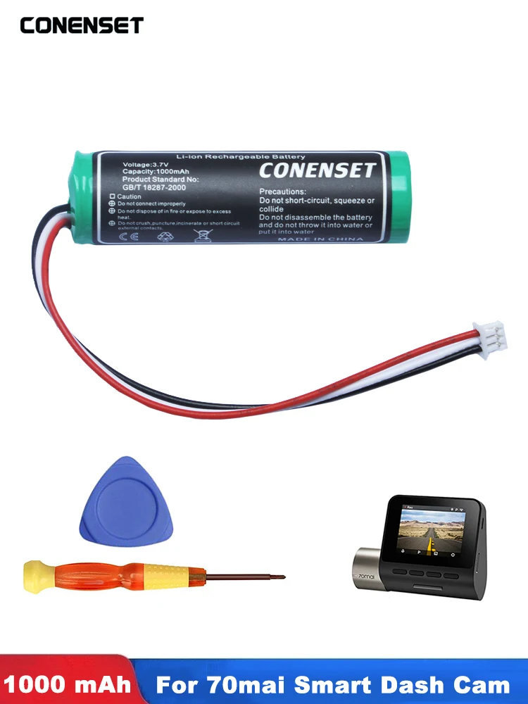 Batteria Di Ricambio 3.7V Hmc1450 Per 70Mai Smart Dash Cam Pro A500S Pro A500 A800 Midrive D02 Accessori Per Videoregistratore Per Auto