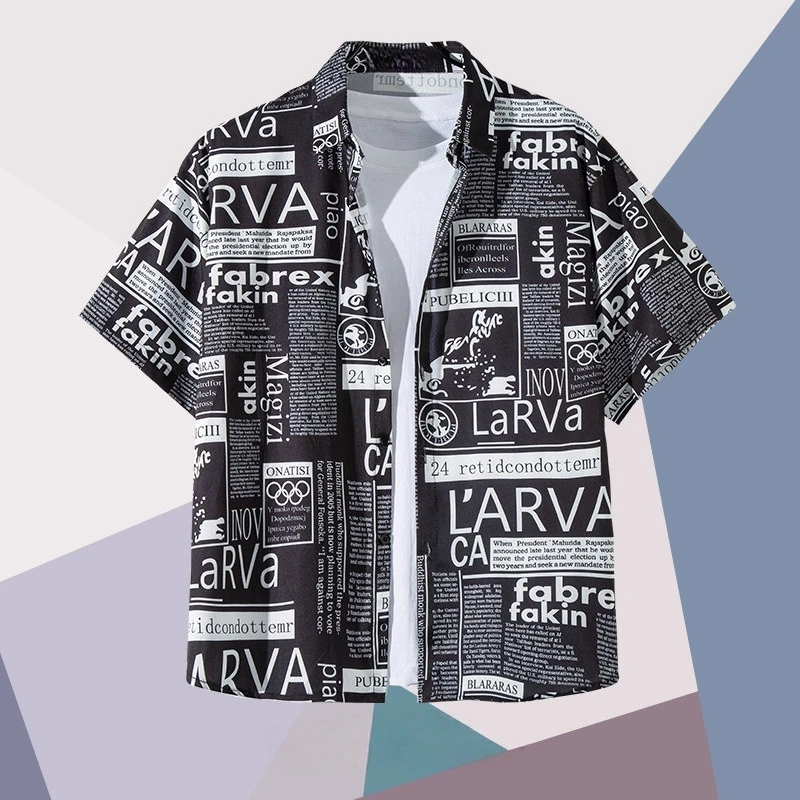 Tropical Floral Print Hawaiian Shirt for Boys and Girls, Summer Casual Short Sleeved Button Up Beach Shirt 2