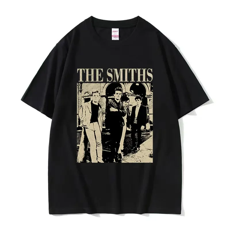 Rock Band The Smiths Morrissey Meat Is Kill Graphic Tee Shirt Da Uomo Hip Hop Vintage Style T-Shirt Oversize Gothic Streetwear