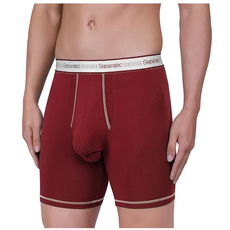 

Men Comfortable Cotton Separatec Brand Fashion Sexy Boxer Underwear Cock Pouch Breathable Panties