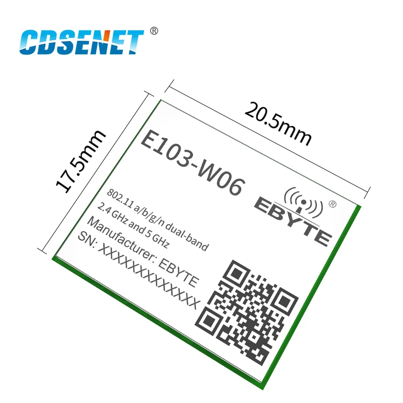 CC3235 2.4/5.8GHz Dual frequency Wireless Module Serial Port 18dBm CDSENET E103-W06 TCP/UDP Transceiver Receiver Transmitter RF 2 4ghz wi fi serial port module dual arm core 12dbm 802 11b wpa tcp http client mqtt e103 w08a cdsenet pcb antenna interface