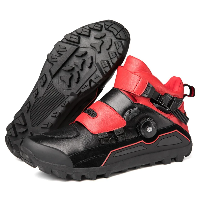 

Motorcycle Boots Men Botas De Moto Summer Breathable Motorcycle Shoes Motorbike Chopper Cruiser Touring Ankle Shoes