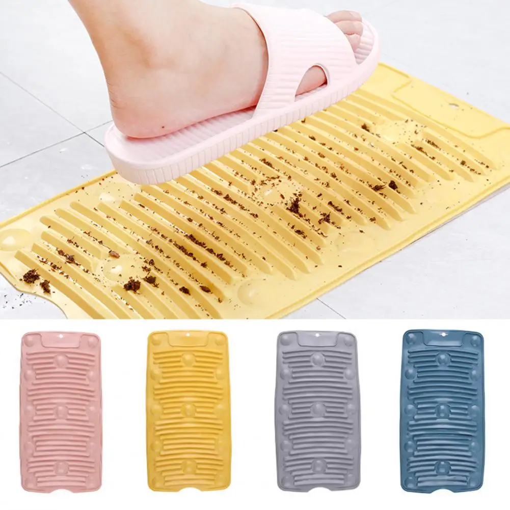 Useful Clothing Wash Board Silicone Washing Board Hanging Design Dirt Remove Household Lazy Folding Washing Mat