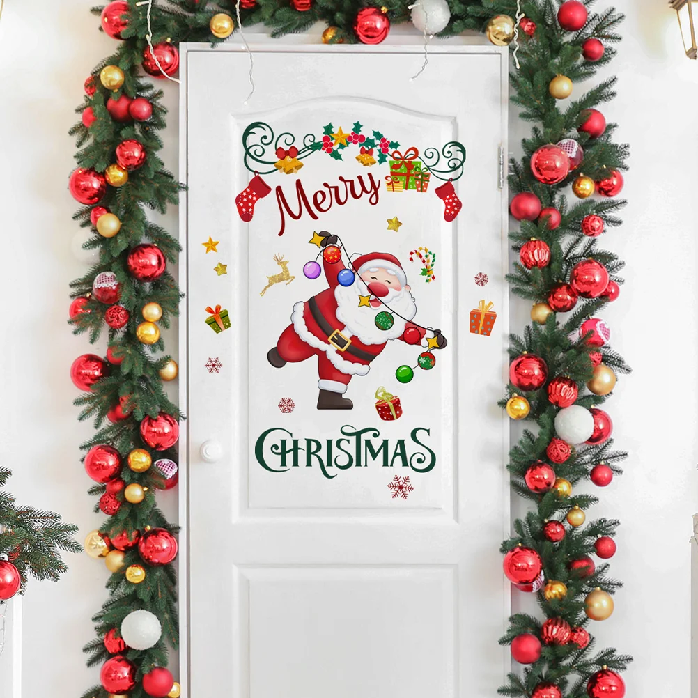 

Christmas Wall Sticker Bathroom Decorations Party Window Decal Stickers Pvc Landscape Clings