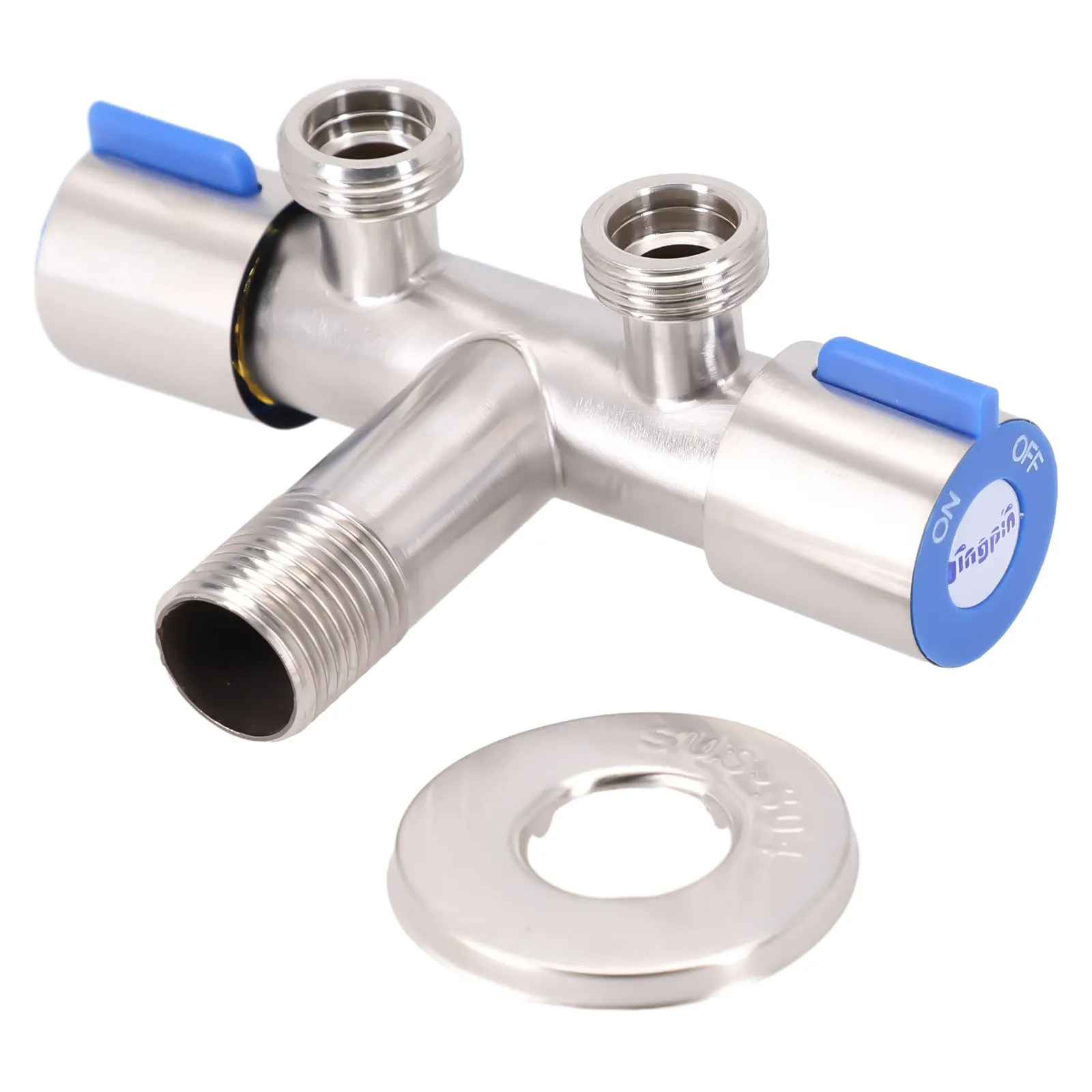 

Смеситель из нержавеющей стали с треугольным клапаном и двойной ручкой