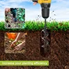 Garden Auger Spiral Drill Bit Gardening Flower Planter Earth Drill Planting Hole Digger Tool Loose Soil Drill Bit Accessories 2