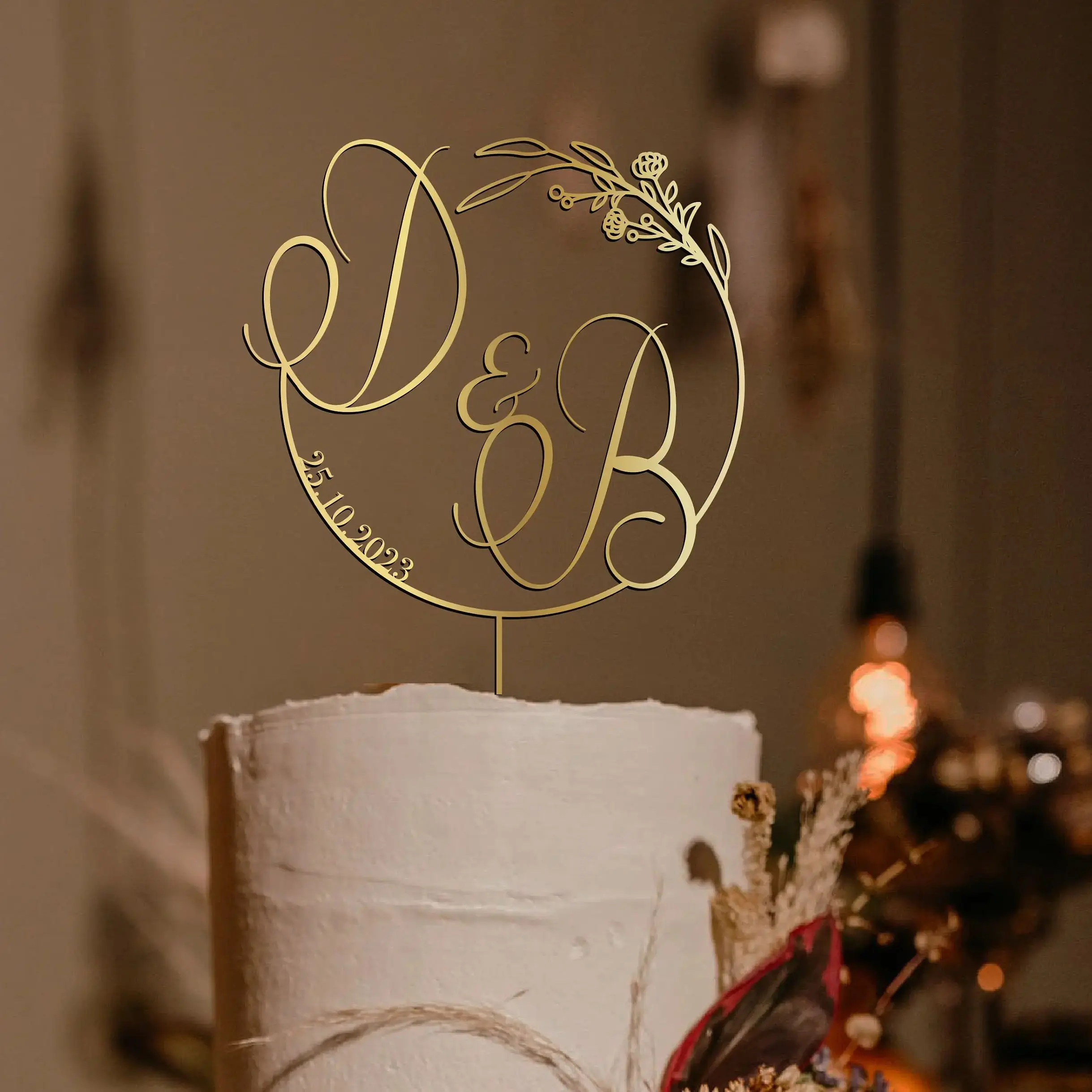 Topper Per Torta Per Matrmono, Topper Per Torta Personalzzato, Topper Per Torta Con Lettere - Foto 10