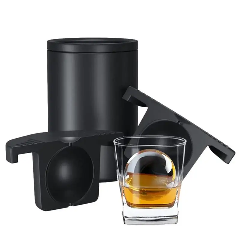 

Clear Ice Ball Maker Silicone Ice Cube Maker Whiskey Tray Sphere Crystal Clear 2.5 Inch Whiskey Transparent Round Ice Box Mold