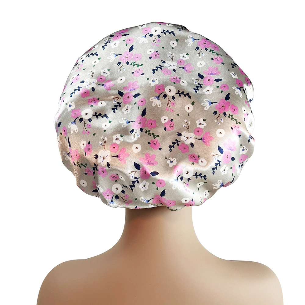 Bonnet de nuit en Satin soie pour femmes, cheveux bouclés tressés, impression multi-style, nouvelle collection
