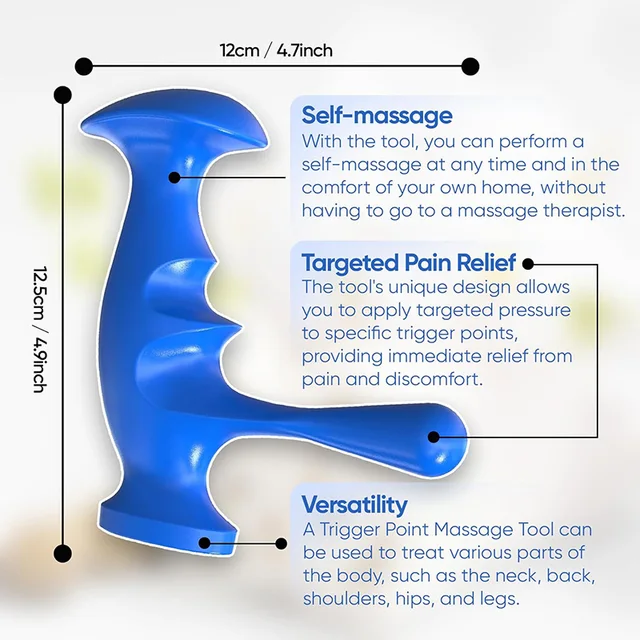 2 Pieces Thumb Saver Massage Tools Deep Tissue Manual Hand Finger Pressure Massager Body Trigger Point Relaxed Relieve Fatigue 3