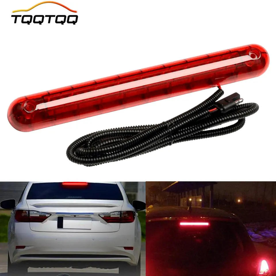 Third Brake Light,Red 5 LED 12V Universal Car High Mount Rear Third 3rd Brake Stop Tail Light Lamp