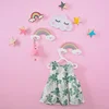 Cute Rainbow Kids Room Hook Wall Mounted Key Holder Wood Hanger Girls Bedroom Decoration Hooks Clothes Sundries Organizer Gifts 2