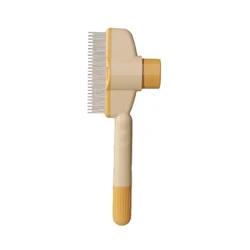 Pet Hair Grooming & Cleaning Brush for Cats and Dogs with Long Fur (Yellow)