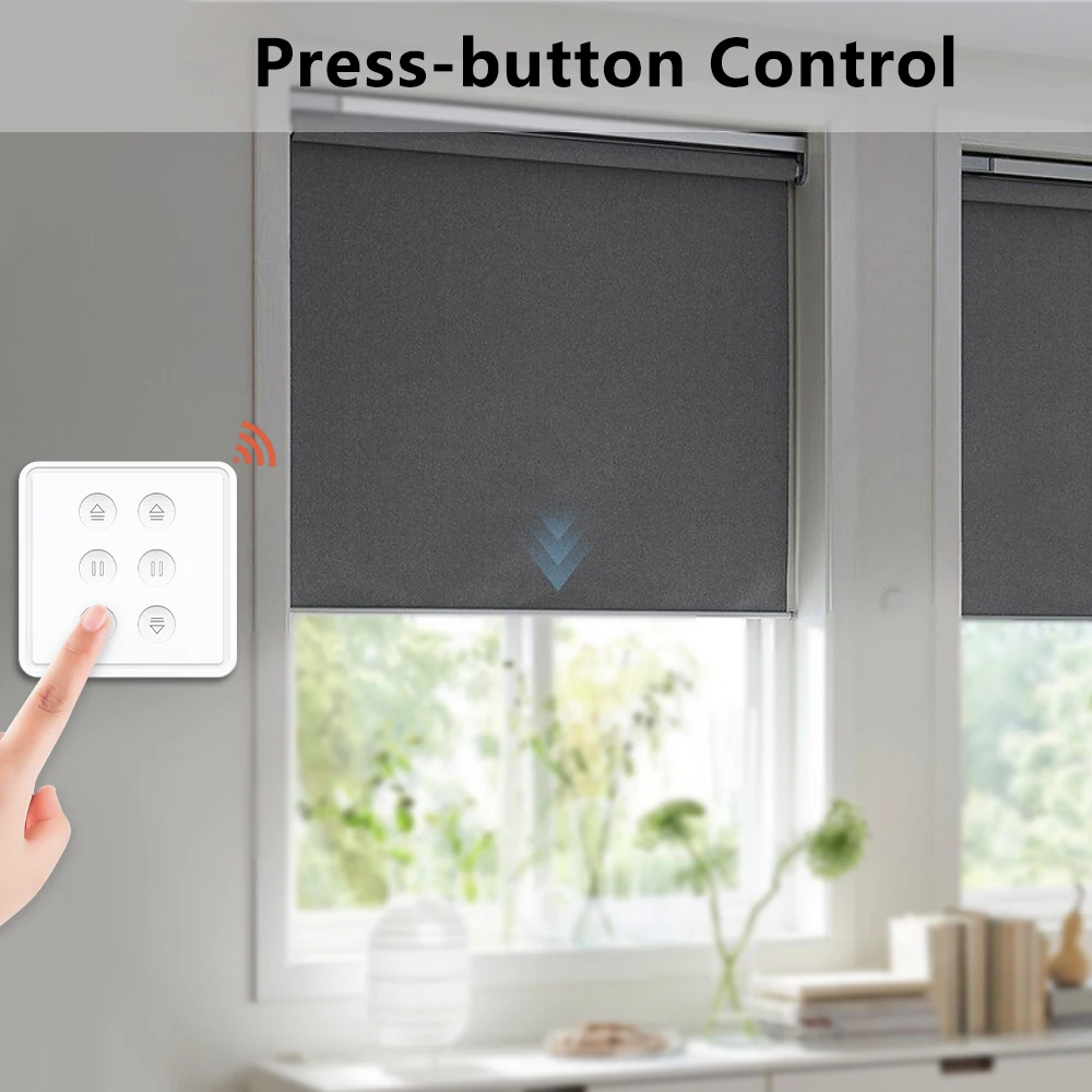 QCSMART Tuya Smart Life EU ZigBee Double Curtain Switch Remote Control Blinds Roller Shutter Percentage Timer Google Home Alexa