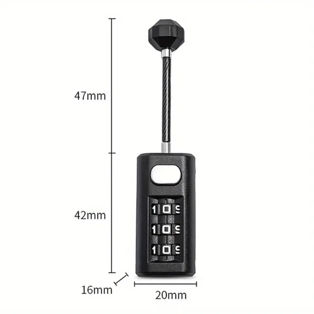 Mini Lock Resettable Coded Lock Backpack Zipper Lock Luggage Padlock Dormitory Cabinet Lock 3 Digit Password Lock 2