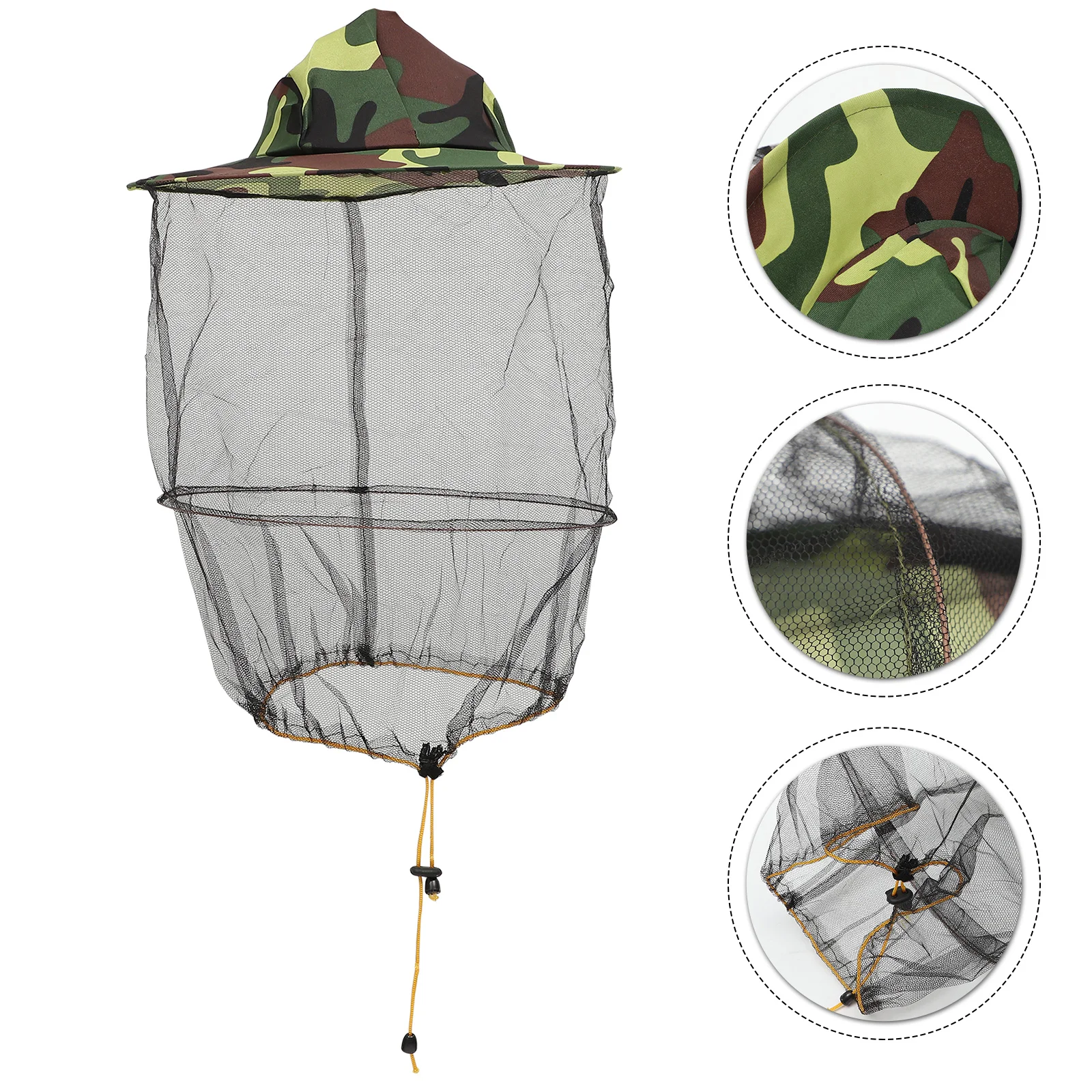 2 Pcs Midge Net Beehive Hat Veil Mesh Face Protector Resistance Cap Anti-Mosquito Beekeeping