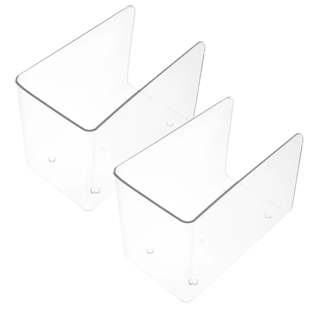 2 Pcs Book Stand Holder for Shelf Space Saving Magazine Rack File Office Table Bookend Stopper Shelves Acrylic