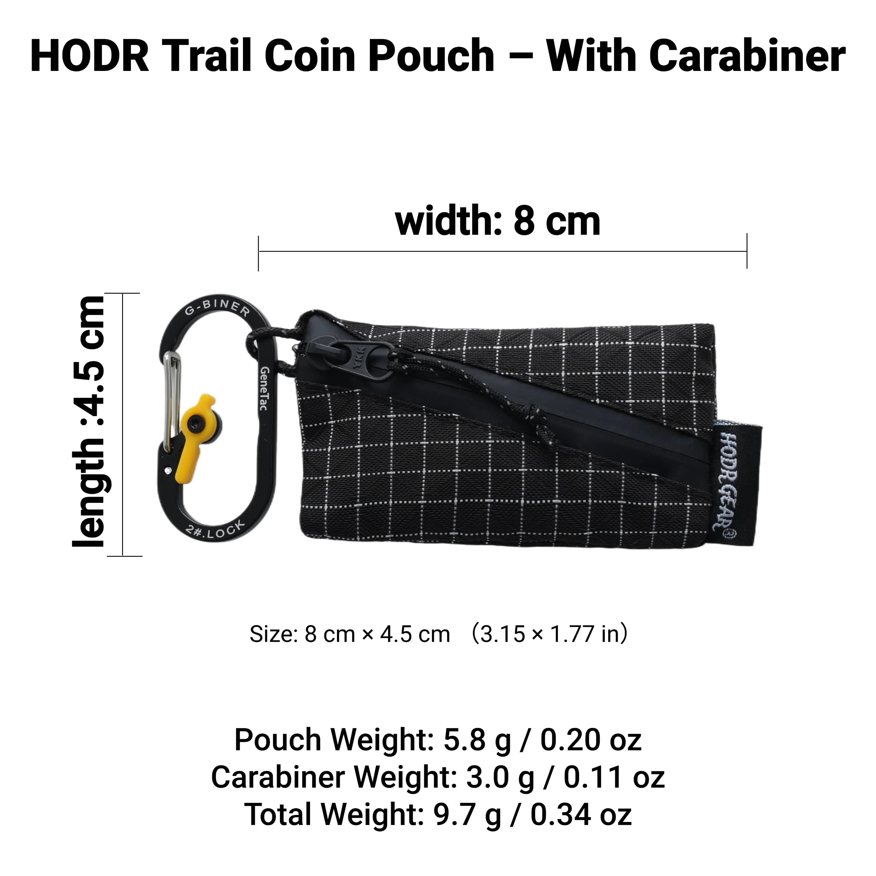 [HODR GEAR] Trail Coin Pouch Ultralight 5.8g UHMWPE Mini Upcycled thumbnail 1