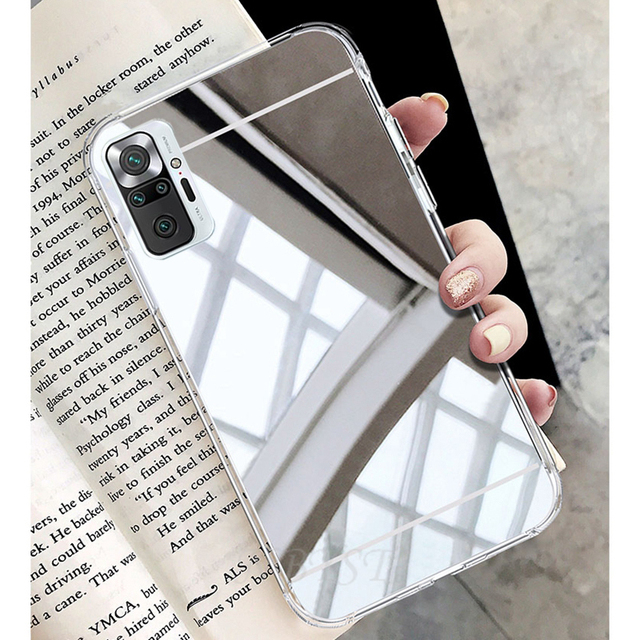Note 10 Pro Max Soft Silicone Cover for Xiaomi Redmi Note 9S 10s 9 Pro Funda Makeup Mirror Case Redmi 9AT 9T 9C NFC Bumper