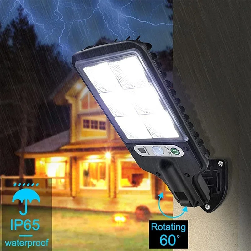 Farola Solar con Sensor de movimiento para exteriores, lámpara LED de pared  impermeable con 3 modos de iluminación, plegable, para jardín, patio  trasero - AliExpress